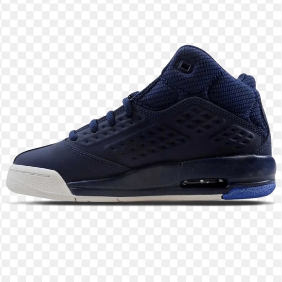 Jordan Blue and White High-Top Sneakers with Textured Design - Picture 2 of 10